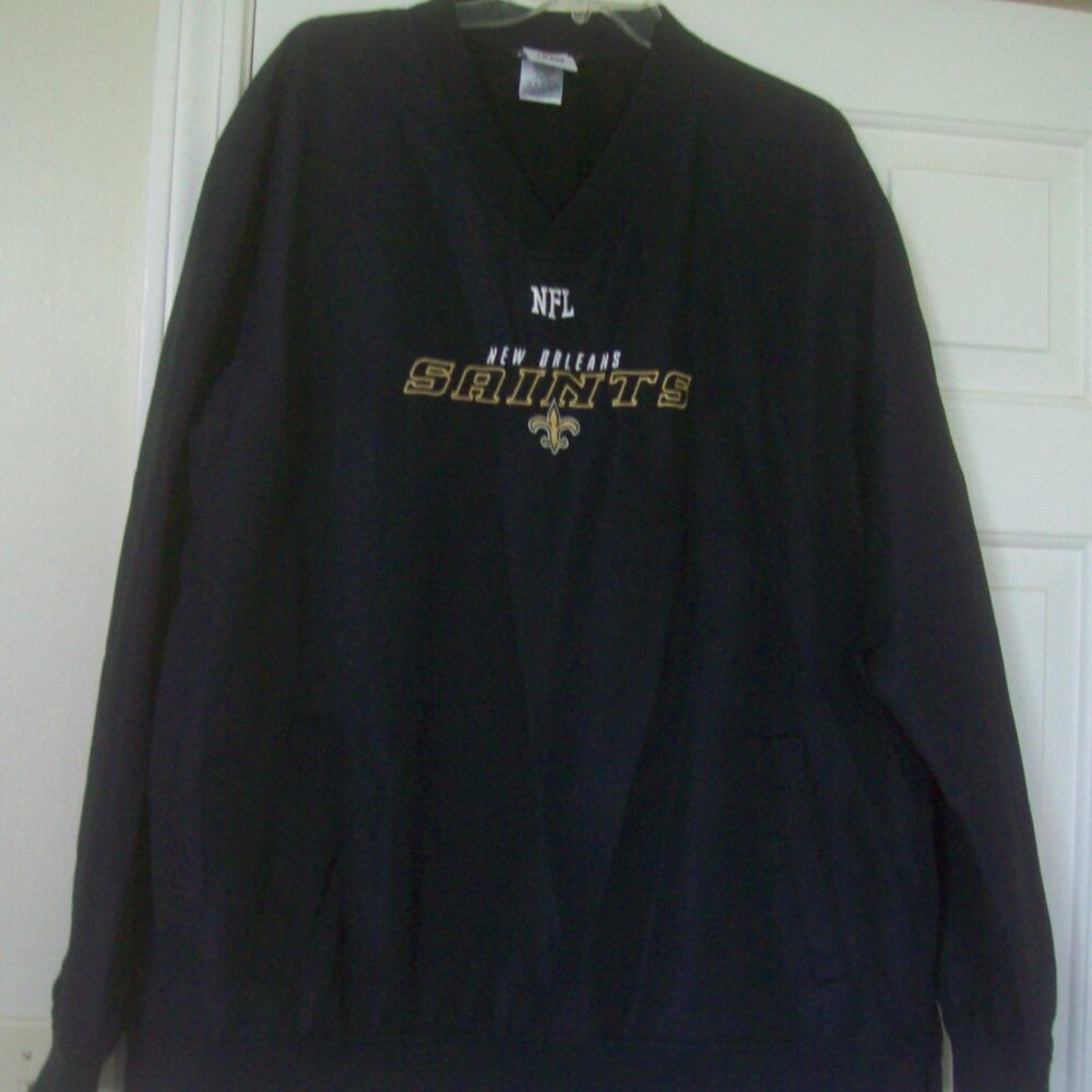 Authentic Vintage NFL Pullover Top, New Orleans Saints, Men's L/XL